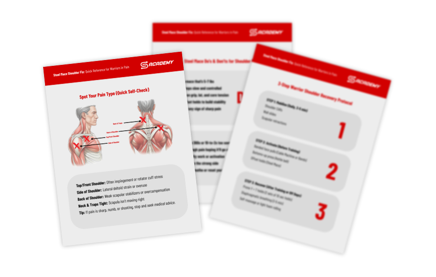 Steel Mace Training Shoulder Fix Cheat Sheet PDF - Free Guide - SMW ACADEMY
